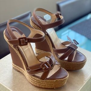 Christian louboutin leather Wedges